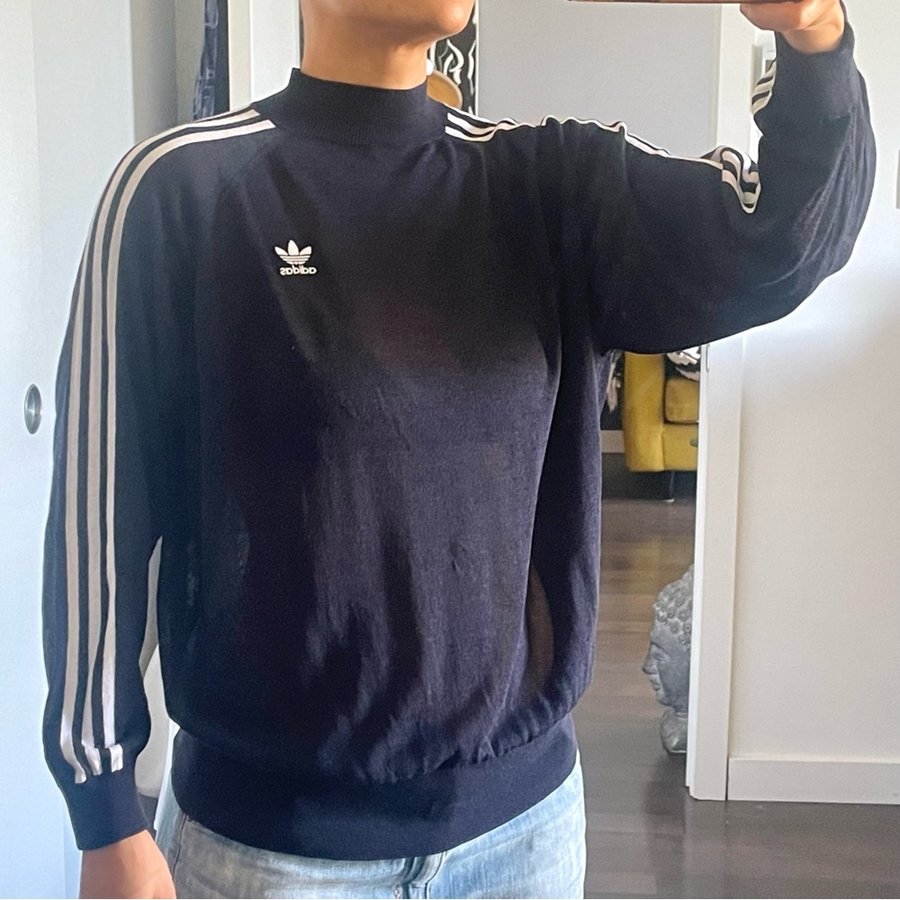 Adidas navy knit sweater